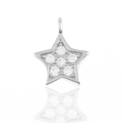 Charm Plata Circonita Charm Circonita - Estrella 6*6mm