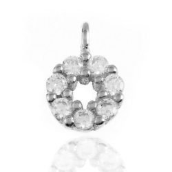 Charm Plata Circonita Charm Circonita - Doughnut 5*5mm