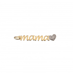 Charm Plata Circonita Charm Circonita - Mama - 4*27,50mm - Bañado oro Y Plata Rodiada