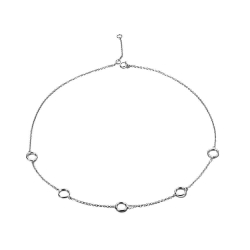 Silver Necklaces Circles Necklace - 8mm