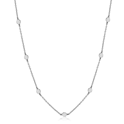 Colliers Argent Lisse Collier Cercles