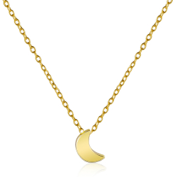 Colliers Argent Lisse Collier Argent - Lune