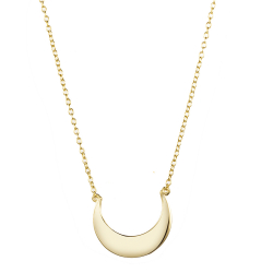 Colliers Argent Lisse Collier Lune - 18 mm