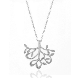 Colliers Argent Lisse Collier Argent - Fleur