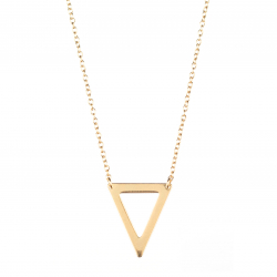 Colliers Argent Lisse Collier Argent - Triangle - 14x18 mm