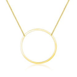 Silver Necklaces Necklace - Smooth Circle - 40mm