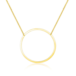 Colliers Argent Lisse Collier - Lisse Cercle - 40 mm