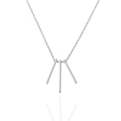 Collar Plata Lisa Collar Plata - Barras