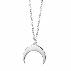 Colliers Argent Lisse Collier Argent - Corne 15 mm