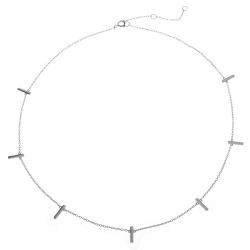 Silver Necklaces Silver Necklace - 7 bars