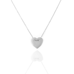 Silver Necklaces Silver Necklace - Heart - 8 mm
