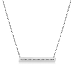 Colliers Argent Lisse Collier Argent - Plaque