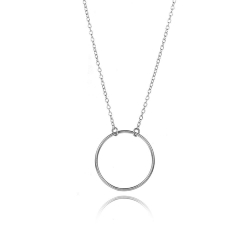 Colliers Argent Lisse Collier Argent - Cercle 15 mm