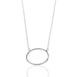 Collar Plata Lisa Collar Plata - Oval 14*18mm