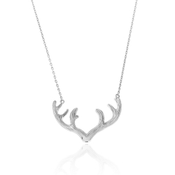 Colliers Argent Lisse Collier Argent - Corne