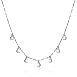 Colliers Argent Lisse Collier Argent - Petites plaques