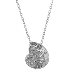 Collar Plata Lisa Charm Plata - Caracol