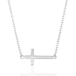 Colliers Argent Lisse Collier Argent - Croix