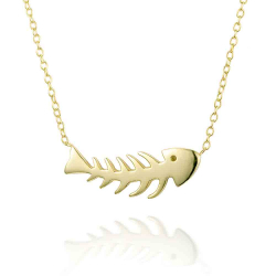 Colliers Argent Lisse Collier Argent - Poisson