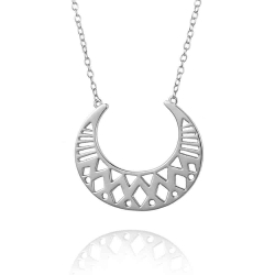 Colliers Argent Lisse Collier Argent - Corne