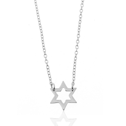 Colliers Argent Lisse Collier Argent - Étoile 9 mm