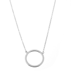Silver Necklaces Silver Necklace - Circle 14mm