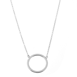 Collar Plata Lisa Collar Plata - Circulo 14mm