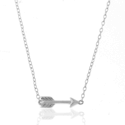 Colliers Argent Lisse Collier Argent - Flèche