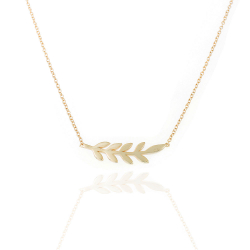 Colliers Argent Lisse Collier Argent - Feuilles 6x25