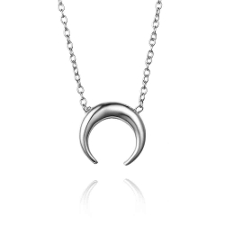 Colliers Argent Lisse Collier Argent - Corne