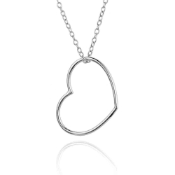 Colliers Argent Lisse Collier Argent - Cœur