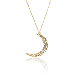 Colliers Bronze Lisse Collier Bronze - Lune