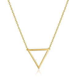 Collar Plata Lisa Collar  - Triangulo