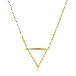 Colliers Argent Lisse Collier - Triangle