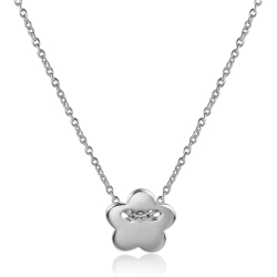 Colliers Argent Lisse Collier Argent - Fleur