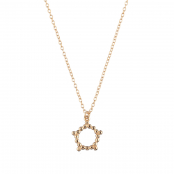 Collar Plata Lisa Charm Plata - Estrella 10mm