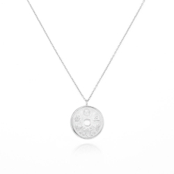 Colliers Argent Lisse Collier Argent - Monnaie - 20 mm