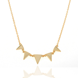 Colliers Argent Lisse Collier Argent - Triangles