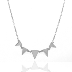 Colliers Argent Lisse Collier Argent - Triangles