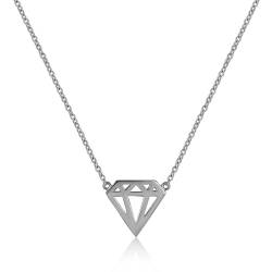 Silver Necklaces Silver Necklace - Diamond