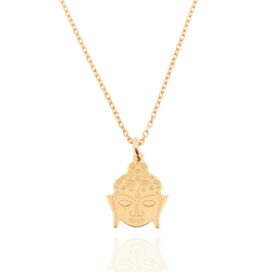 Colliers Argent Lisse Collier Argent - Bouddha 14 mm