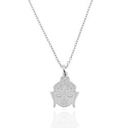 Collar Plata Lisa Collar Plata - Buddha 14mm