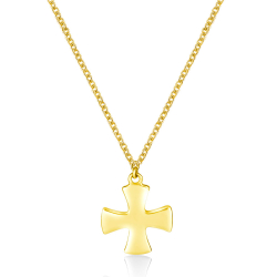 Colliers Argent Lisse Collier Argent - Croix 10 mm