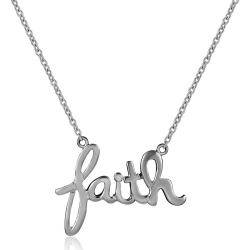 Silver Necklaces Silver Necklace - Faith