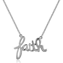 Colliers Argent Lisse Collier Argent - Faith