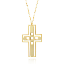 Colliers Argent Lisse Collier Argent - Croix 18x29 mm