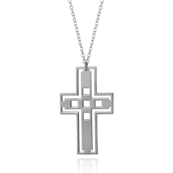 Colliers Argent Lisse Collier Argent - Croix 18x29 mm