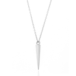 Colliers Argent Lisse Collier Argent - Pointe 30x3