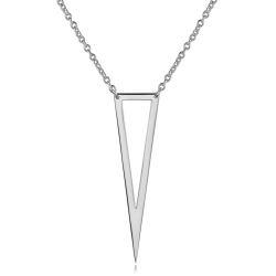 Colliers Argent Lisse Collier Argent - Triangle