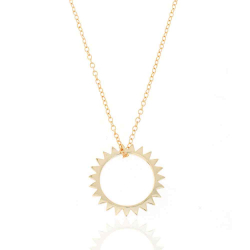 Silver Necklaces Necklace-Sun 18mm